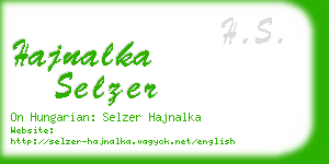 hajnalka selzer business card